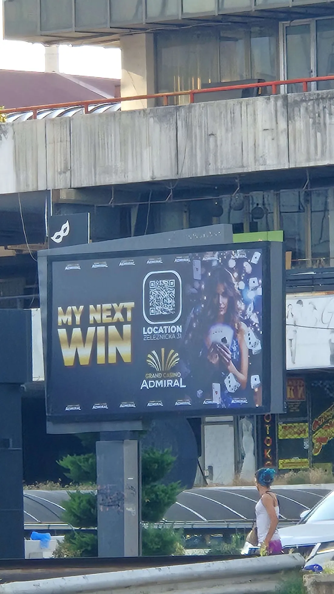 The finished billboard installed on Zeleznicka, Skopje